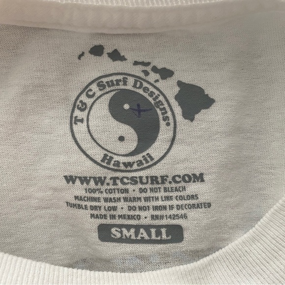 T&C Surf Designs Blue Hawaii Logo Tee Shirt Men S Small - Picture 5 of 5